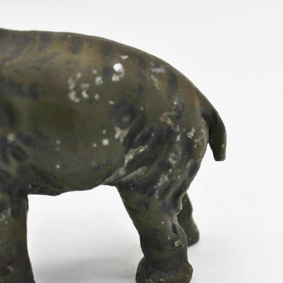 Antique Vintage Elephant Figurine Sculpture Curved Trunk Hand-Painted Features - Picture 7 of 7